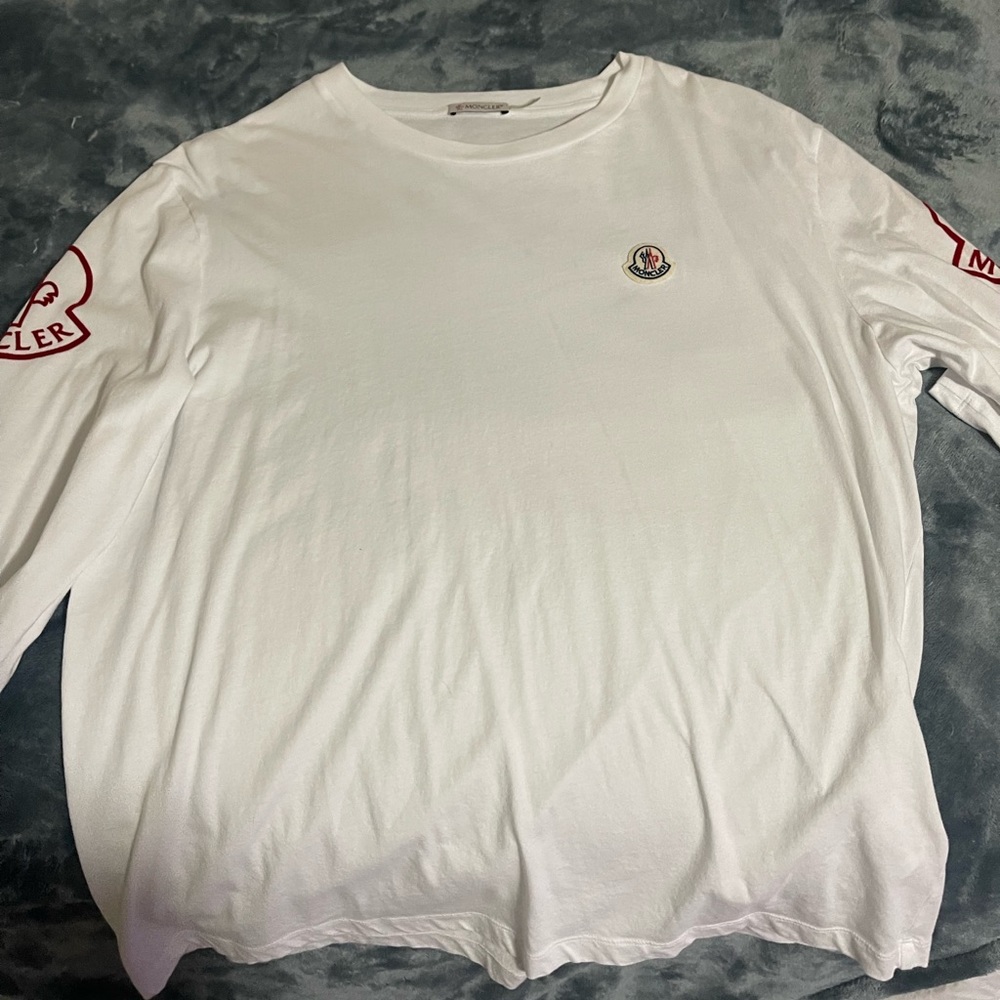 Moncler
Men's White Long Sleeve Logo Sleeve T-shirt - Picture 4 of 4
